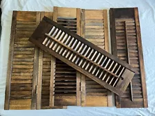 Lot Of 4 Bi-Fold (28x8) Brown Wood Cafe/ Plantation Style Shutters