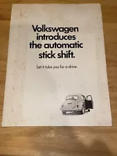 1968 Volkswagen: Introduces Automatic Stick Shift Vintage Print Ad