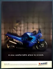 1993 Suzuki Katana 750 Motorcycle photo 'Nice Place to Scream' vintage print ad