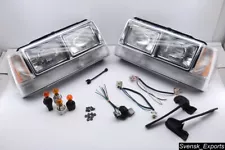 Volvo 740 * OEM Original CIBIE * EXC COND * USA DOT Quad Headlights & Protectors (For: Volvo 740 GLE)