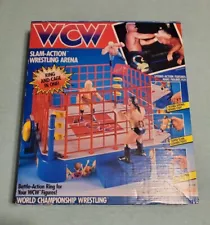 WCW Galoob Slam Action Wrestling Arena 1991 BRAND NEW OPEN BOX - WCW NWA WWF WWE