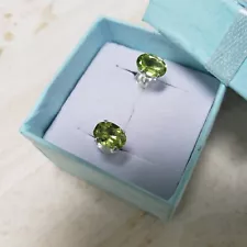 Arizona Peridot Sterling Silver Studs - New and Sealed