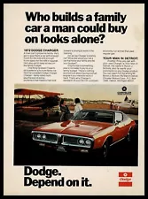 1972 DODGE CHARGER Red with Black Vinyl Top Classic Car Photo AD