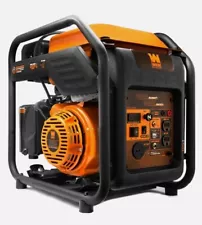 WEN GN400i RV-Ready 4000-Watt Open Frame Inverter Generator, Black/orange