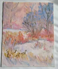 Original Signed Acrylic Landscape Painting - Impressionist Nature Art on Canvas