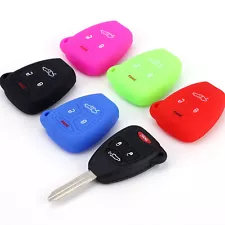 Silicone Remote Key Fob Case Cover For Jeep Compass Wrangler Cherokee Dodge Ram