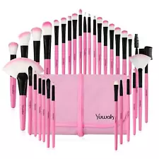 Soft Makeup Brushes,32 Piece Makeup Brushes for Face, Lips, Eyebrows, Foundation