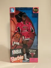 COLLECTORS: NBA CHICAGO BULLS BASKETBALL BARBIE Doll BLACK 1998 - Mattel #20693