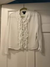 White blouse with ruffles