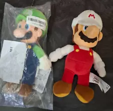 Super Mario Bros Plush Figures Fire Power Mario & Luigi Dolls Plushies Toys