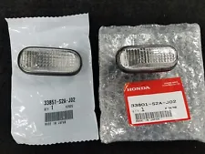 GENUINE HONDA S2000 CLEAR CR SIDE MARKER FENDER LIGHT SET S2K 33801 33851 S2AJ02