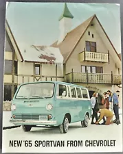 1965 Chevrolet Sportvan Van Truck Sales Brochure Folder Nice Original 65