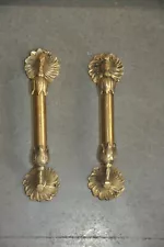 2 Pc Vintage Brass Fine Quality Handcrafted Solid Heavy Door Handles