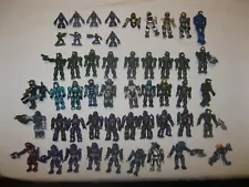 51 lego mega-block halo men w/weapons