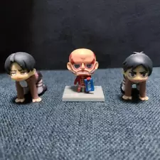 Japanese Attack on Titan 3 mini figure Levi Ellen Colossal Titan not for sale