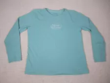 Life Is Good Shirt Womens Blue Medium Think Outside No Box Required Long Sleeve