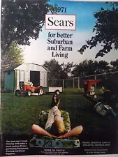 Sears 1971 Suburban Farm Catalog COLOR Riding Custom 8 SS14 Garden Tractor HT/14