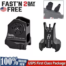 Tactical Fixed Front Rear Iron Sight Set For DD Rapid Backup Black Hunting USA