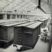 Sears Roebuck Chicago IL Train Shed Shipping Rooms Interior Stereoview Card #13