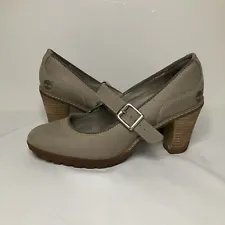 Timberland Women’s High Heel Shoes Leather Gray Size 8.5