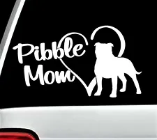 Pibble Mom Pit Bull Pitbull Terrier Pittie Decal Sticker for Car Window BG 775