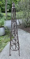 Rusty Iron Garden Cloche Trellis Vine Trainer Art