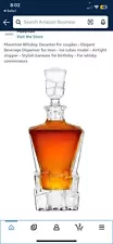 Maverton Whiskey Decanter for couples - Elegant Beverage Dispenser