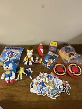 Lot Of Sonic The Hedgehog Items: Figurines, BK Toys, Stickers