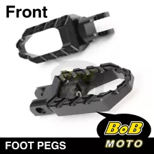 For Ducati Multistrada 1100 /S CNC BUZZ Rider Front Foot Pegs BLACK (For: Ducati Multistrada 1100 S)