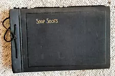 Vintage Photo Album With 85 Black & White Photos C: 1910's Cars Swimming Wedding