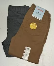 SIZE 3 JOGGERS 2 PACK Cat & Jack Toddler GRAY/BEIGE BRAND NEW IN ORIGINAL PK