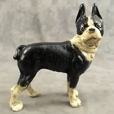 BOSTON TERRIER BULL DOG Cast Iron HEAVY DOORSTOP STATUE