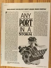 ENG263 Article Engine Race Ready Big Block Chevy Heads From Pontiac Feb 1986 5pg