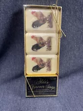 Vintage Aldas Forever Soap French Milled (3) Bars Rooster