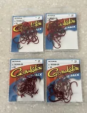 Gamakatsu Hook Sale - 4 25ct Pkgs Size #2 Octopus Fishing Hooks - 100 Hooks -