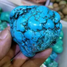 1 Natural Turquoise Rough Gemstone Blue Crystal Turquoise Stone Loose . SALE