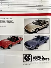 1986 Cars & Concepts T-Top Official GM Supplier Brochure Monte Carlo SS, Fiero