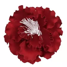 Deep Red Peony Gumpaste Flower, 6 inch - for Cake Decorating - Sugar Paste De...