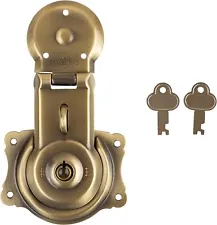 Long Antique Brass Trunk Lock