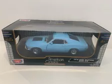 Motor Max American Classics 1970 Ford Mustang Boss 429 Car Baby Blue 1:18 scale