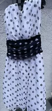 Vintage Patra Size 14 polka dot black &white Party Dress Summery worn once Sale