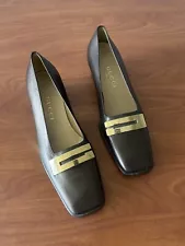 Brand New vintage gucci women shoes brown size US 5.5 35.5 G logo