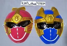 Power Rangers Ninja Storm Crimson & Navy Thunder Cosplay Costume Mask Kids/Adult