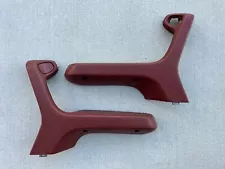 BMW E30 325e M3 318I 325I Front Interior Door Armrests Cardinal Red Pair OEM