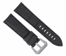 22MM GENUINE LEATHER WATCH BAND STRAP FOR 42MM MONTBLANC TIMEWALKER 4810 BLACK