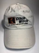 Ditch Witch Hat Adjustable Strap Hat Cap Orange/Tan (GREAT CONDITION)