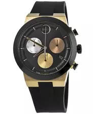 New Movado Bold Fusion Quartz Chronograph Black Dial Men's Watch 3600896