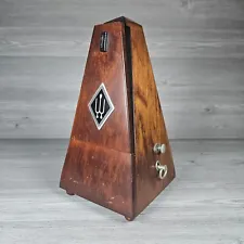 Wittner Metronome 811M With Bell Wooden Mahogany Casing Vintage Music Piano