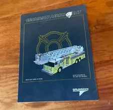 1982 GRUMMAN AERIAL CAT LADDER FIRE TRUCK FIRETRUCK FOLD OUT SALES BROCHURE