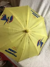 Vintage Walt Disney Mary Poppins Child Umbrella Yellow 24” Diameter